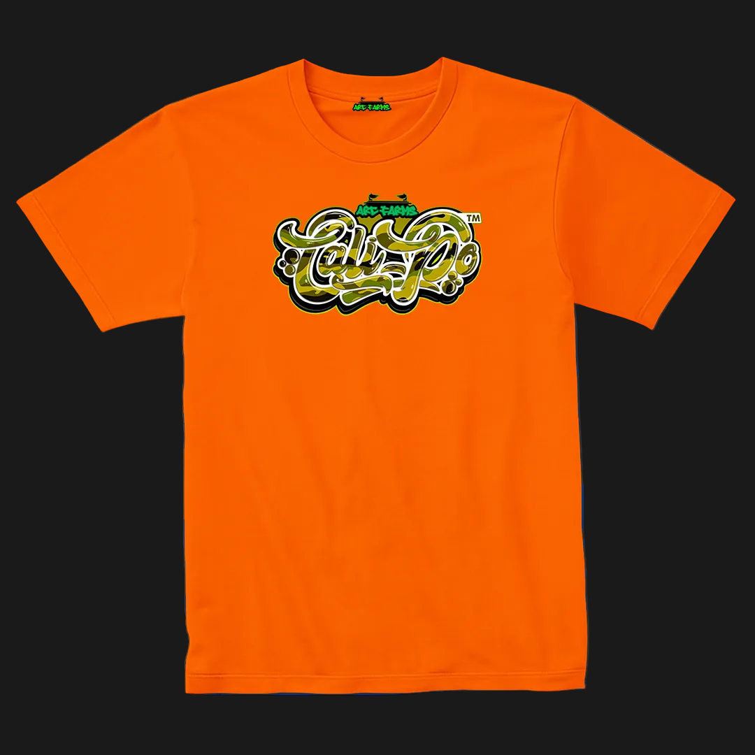 Cali-Po Orange T-Shirt - Master Green Camo