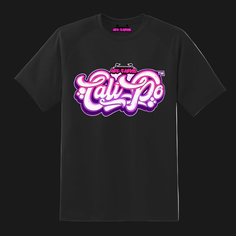 Cali-Po Black T-Shirt - Pink Logo