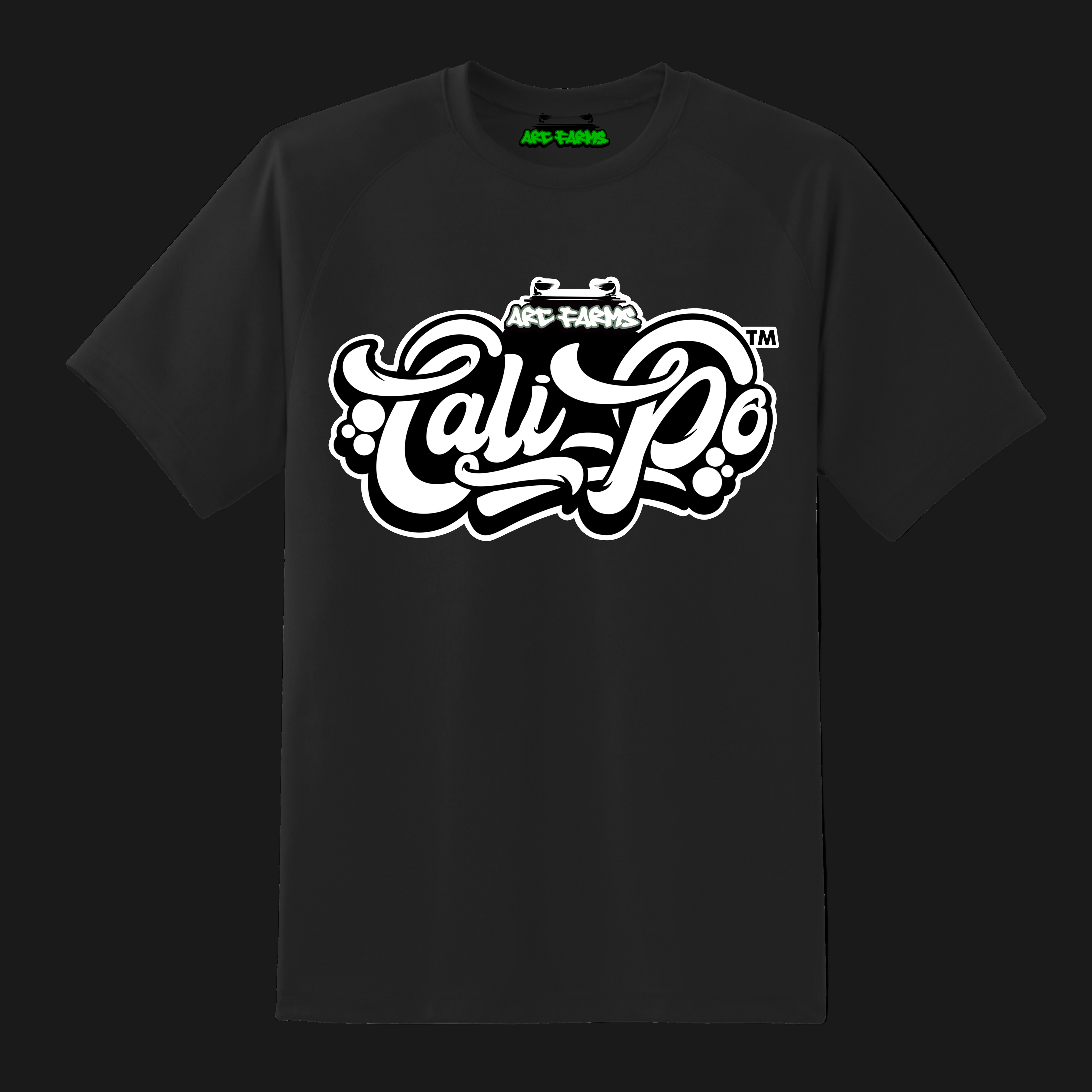 Cali-Po Black T-Shirt - White Logo