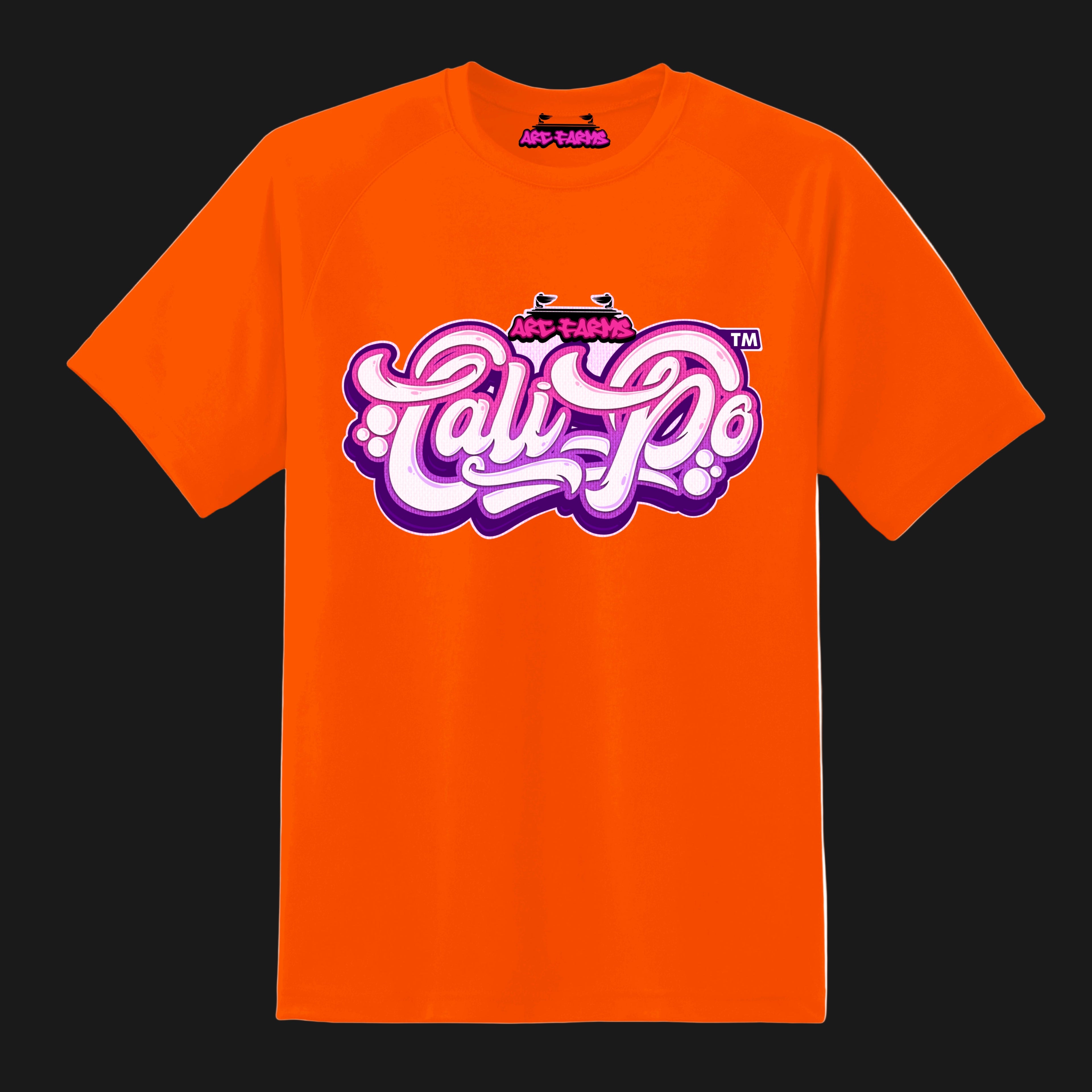 Cali-Po Orange T-Shirt - Pink Logo
