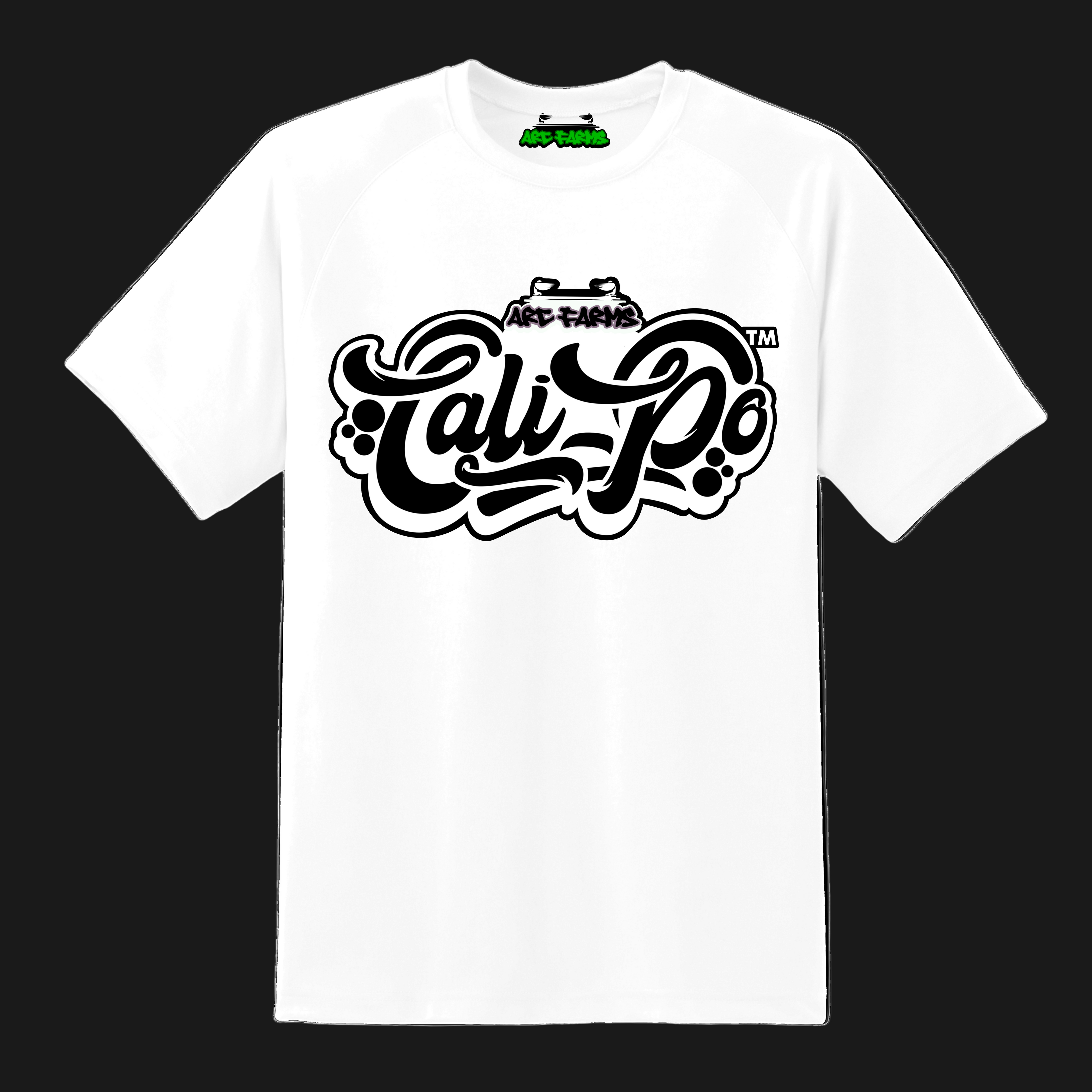 Cali-Po White T-Shirt - Black & White Logo