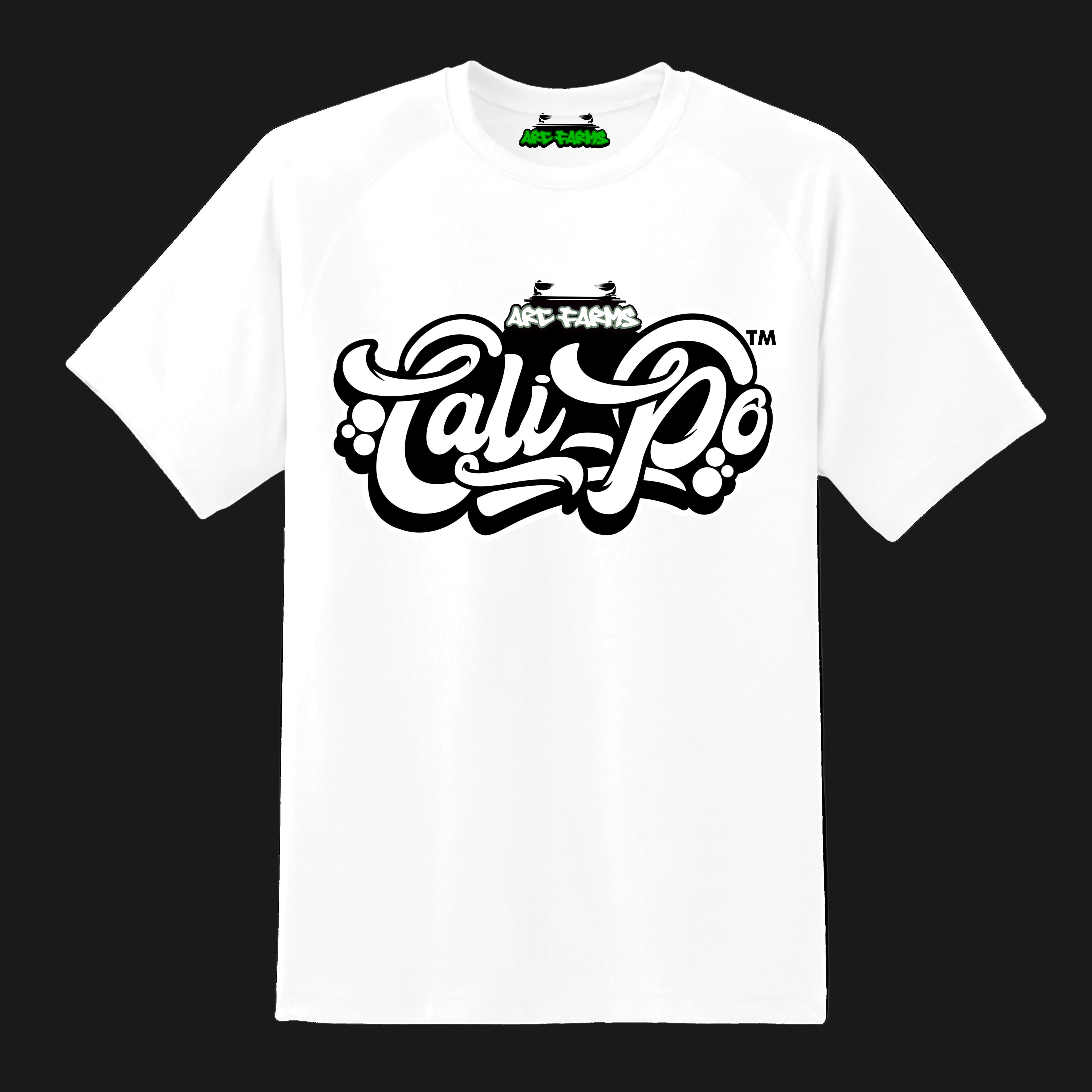 Cali-Po White T-Shirt - White Logo